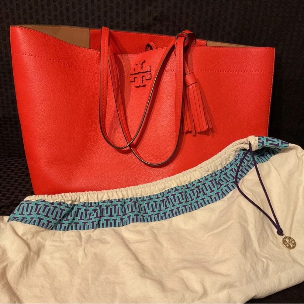 Tory Burch Vibrant Red Tote Bag